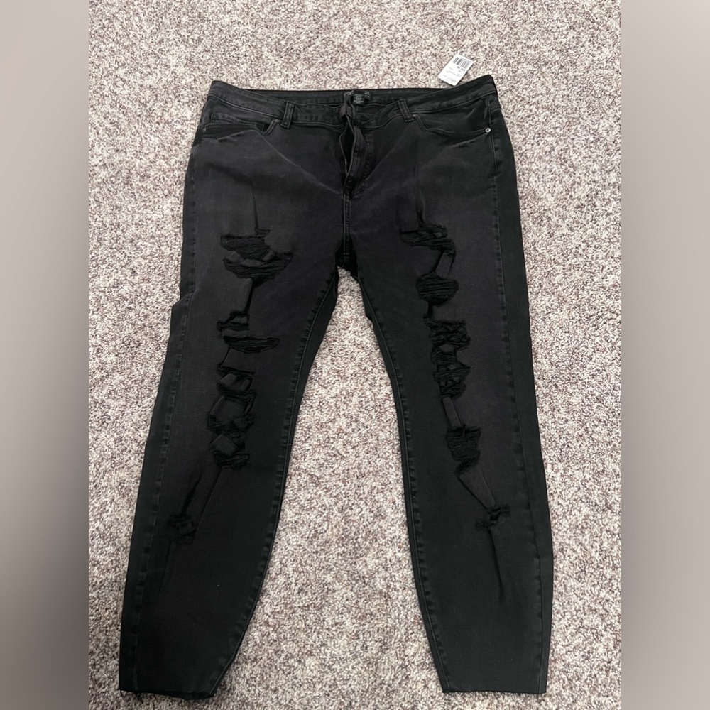 Forever 21 Plus Size Black Denim Jeans Size 20